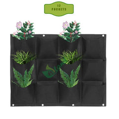 WallGrow 12-Pocket Hanging Grow Bag 24x36 Inch for Lush Vertical Gardens