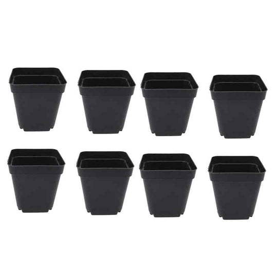 4x4 Inch Plastic Pots Set of 50 for Seedlings, Flowering & Herb Plants