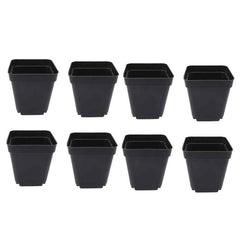 4x4 Inch Plastic Pots Set of 6 for Seedlings, Flowering & Herb Plants
