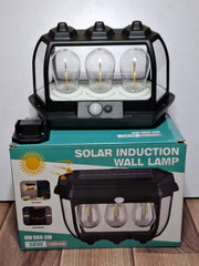 Solar Induction Wall Lamp HW 669-3W (38W | Triple Bulbs | 1200mAh) Motion Sensor Outdoor Light