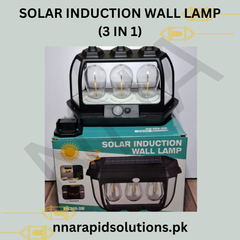 Solar Induction Wall Lamp HW 669-3W (38W | Triple Bulbs | 1200mAh) Motion Sensor Outdoor Light