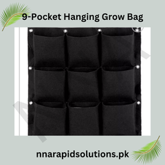 WallGrow 9-Pocket Hanging Grow Bag 24x28 Inch for Herbs, Flowers & Green Walls