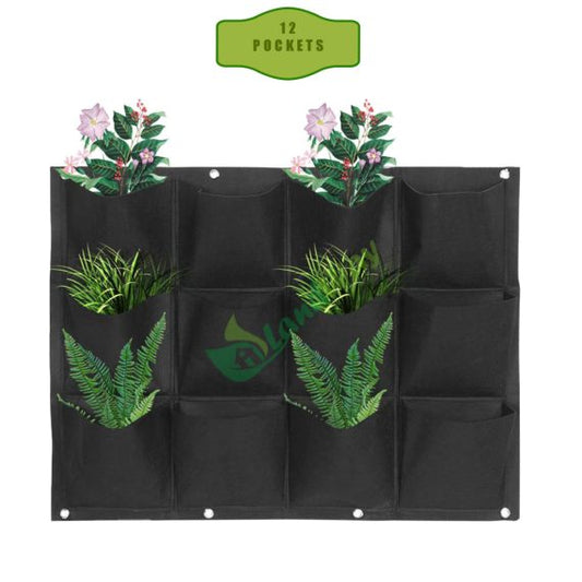 WallGrow 12-Pocket Hanging Grow Bag  24x36 Inch for Lush Vertical Gardens