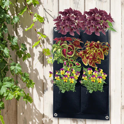 WallGrow 3-Pocket Hanging Grow Bag  8x28 Inch for Herbs & Small Flowers