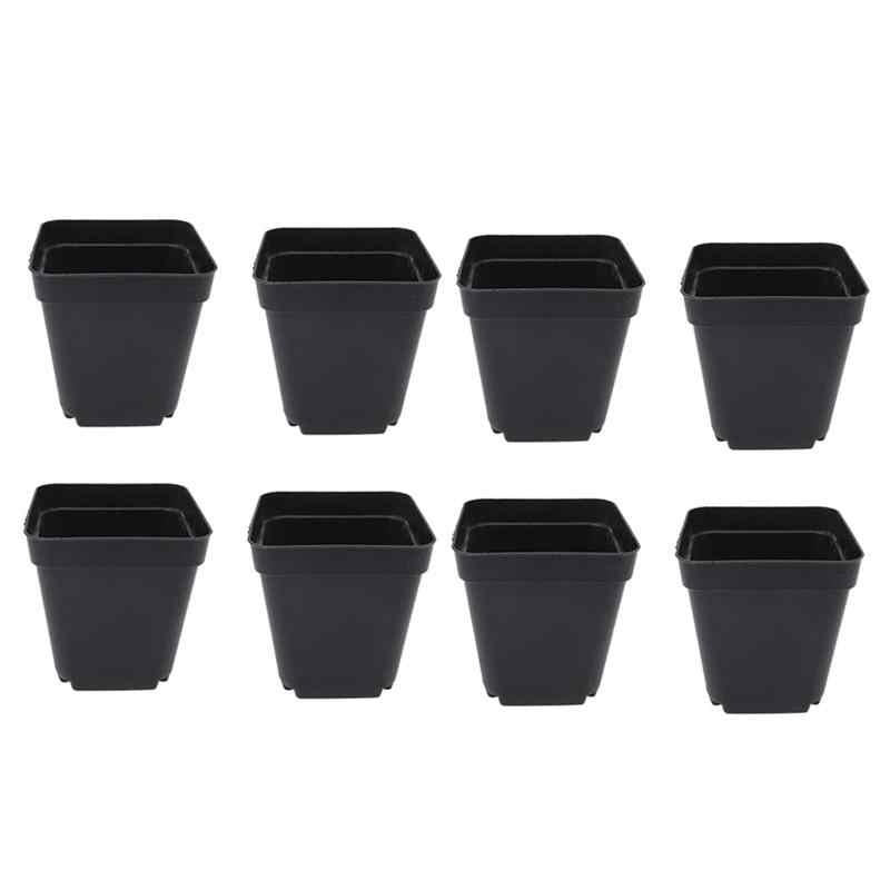 4x4 Inch Plastic Pots  Set of 100 for Seedlings, Flowering & Herb Plants
