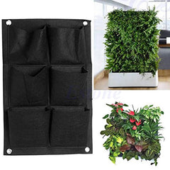 WallGrow 6-Pocket Hanging Grow Bag  16x28 Inch for Herbs, Flowers & Greens