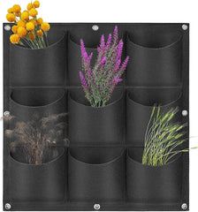 WallGrow 9-Pocket Hanging Grow Bag  24x28 Inch for Herbs, Flowers & Green Walls
