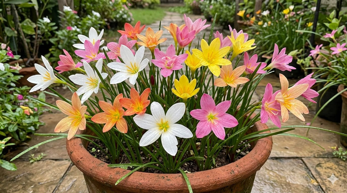 Rain Lily (Mixed Colors) – Local Bulb Plant for Beautiful Seasonal Blooms