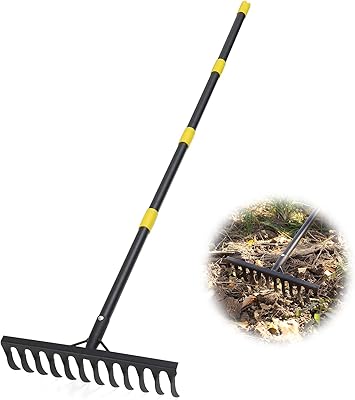 Long Handle Rake  Heavy-Duty Garden Tool