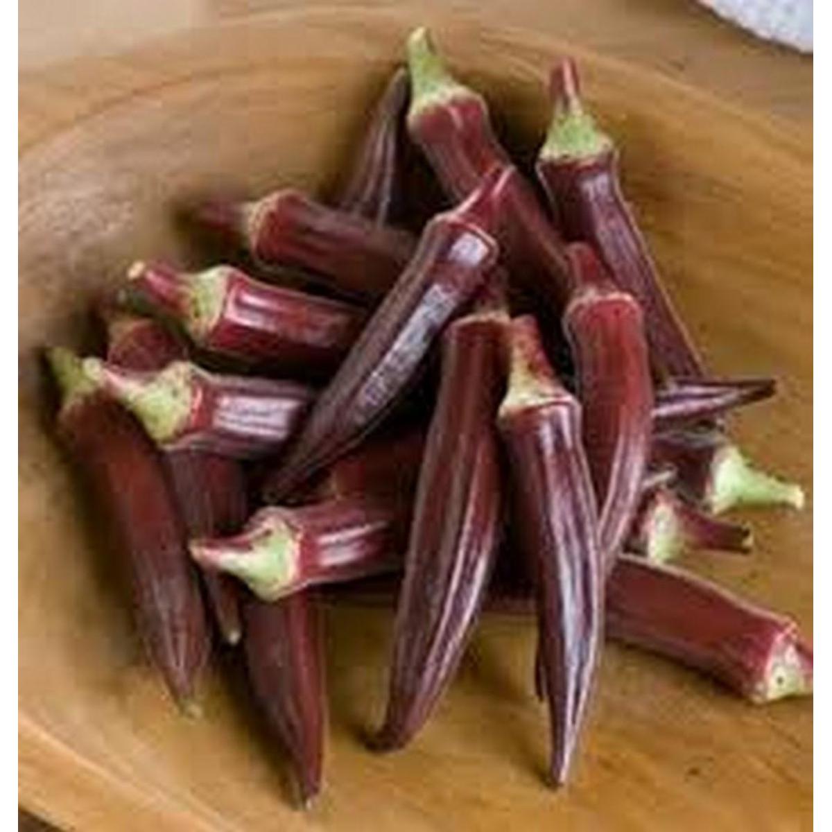 Red Okra Hybrid Seeds – High-Yield Red Lady Finger for Kitchen Gardens