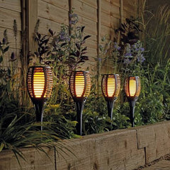Solar Flame LED Light in Pakistan  Light Sensor Activated Outdoor Garden Lamp