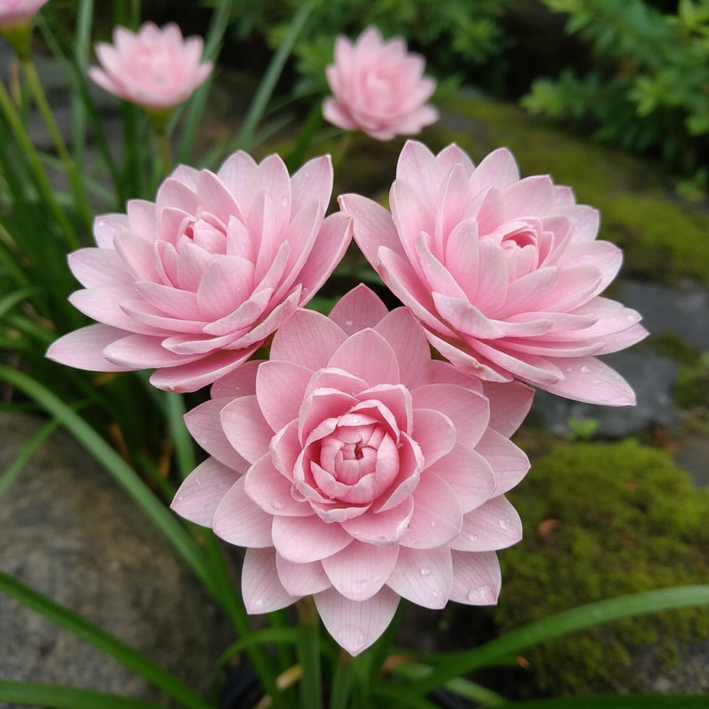 Rain Lily Hybrid Murako – Premium Double Petal Pink Bulb