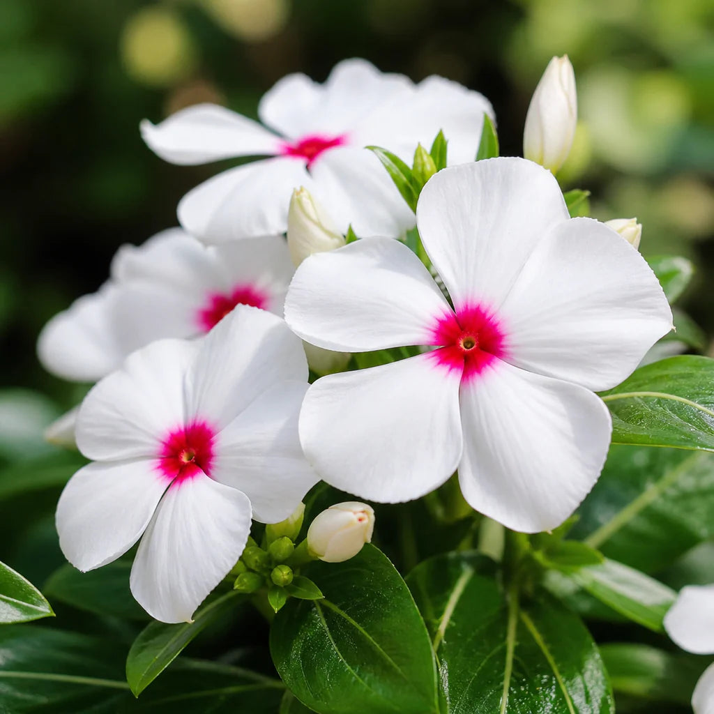 Vinca Dwarf Bright Eyes Seeds – Heat Resistant Summer Flower