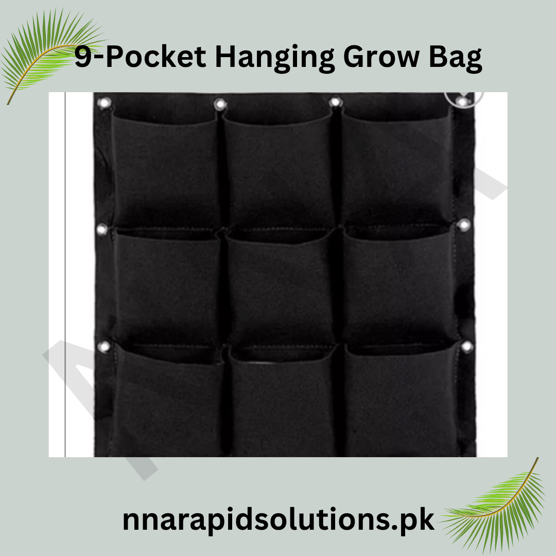 WallGrow 9-Pocket Hanging Grow Bag  24x28 Inch for Herbs, Flowers & Green Walls