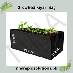 GrowBed Kiyari Bag  11x22 Inches Fabric Planter for Leafy Greens, Spices & Flowers