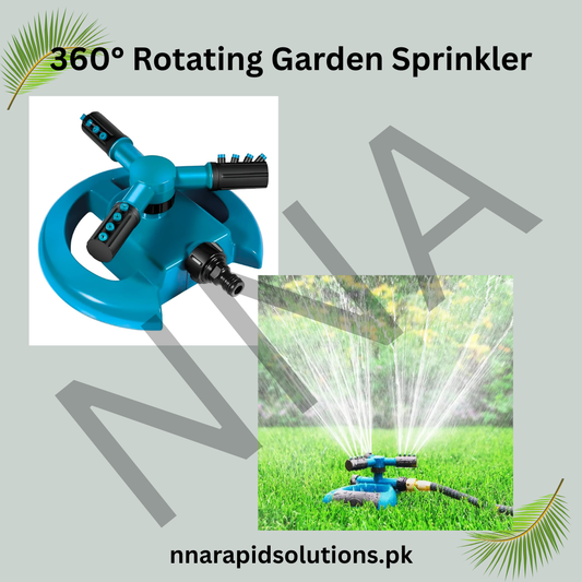 Buy 360 Degree Rotating Garden Sprinkler in Pakistan  Efficient Lawn Watering (Blue)